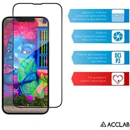 Скло захисне ACCLAB Full Glue Apple iPhone 16E Black (1283126614279) - мініатюра 5
