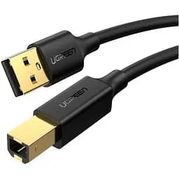 Кабель для принтера Ugreen USB 2.0 AM/BM 2.0m black (20847) - мініатюра 2