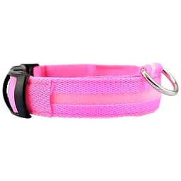 Нашийник для собак Led XL, що світиться, на батарейках рожевий 52-60 см