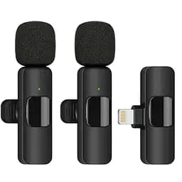 Бездротовий петличний мікрофон K9 Lightning приймач + мікрофон 2шт Black (17613)