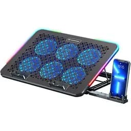 Охолоджувальна підставка для ноутбука GamePro GPCP-590 RGB 2xUSB 6xfans до 15.6 дюйма