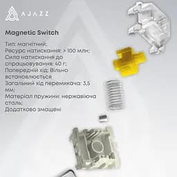 Клавіатура ігрова механічна Ajazz AK-680-MAX Magnetic Switch RGB USB White - мініатюра 6