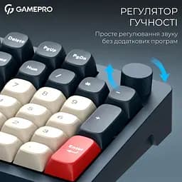 Клавиатура игровая механическая GamePro MK-305-BL Asgard Drakkar Keychron Super Red Switch Bluetooth 5.2/2.4 ГГц/USB Blue - мініатюра 15