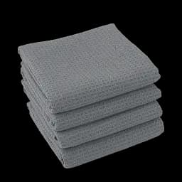 Набір 4 кухонні вафельні рушники Aquarius мікрофібра 40 х 60 см Сірий - М'які Суперпоглинаючі