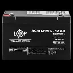 Акумулятор AGM LogicPower LPM 6 V - 12 Ah (LP4159) - мініатюра 2