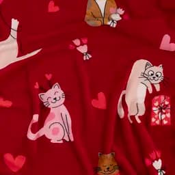 Плед Ardesto Flannel 160х200 см 100% поліестер котики з сердечками pbe0050460 - мініатюра 4