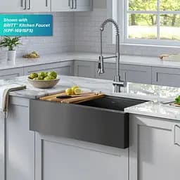 Кухонна мийка Kraus Kore KWF410-33/PGM, Графит - мініатюра 2