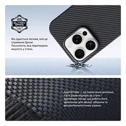 Чехол ArmorStandart BlackIcon Aramid Twill MagCase для Apple iPhone 16 Pro Max Black (ARM90152) - мініатюра 4