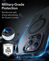 Прозорий чохол із захистом на камеру + захисне скло ESR Classic Hybrid Case (HaloLock) Set Clear для iPhone 16 Pro (1A7780204) - мініатюра 4