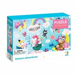 Пазли картонні "Пригоди Єдинорогов" 300416 Dodo (3-4 роки) 30 ел., в коробці (4820198243562)