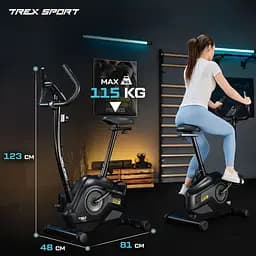 Велотренажер Trex Sport TX-400MB RECK магнітний сірий - мініатюра 5