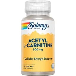 Ацетил L-карнитин Solaray Acetyl L-Carnitine 500 мг 30 капсул