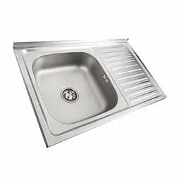 Кухонна мийка з нержавіючої сталі Platinum декор 8050 L (0,7/160 мм), Decor - мініатюра 2