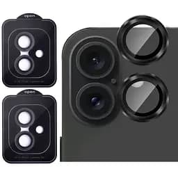 Захисне скло DK для Apple iPhone 16 Plus на камеру Lens Metal Ring Eagle Eye 018465 black 2 шт.