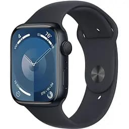 Смарт-часы Apple Watch Series 9 GPS, 45mm, Midnight, Midnight Sport Band, M/L (Grade Q) Seller Refurbished