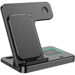 Док-станція — зарядна бездротова 3 в 1 — BOROFONE BQ26 Best 3-in-1 wireless fast charger - мініатюра 2