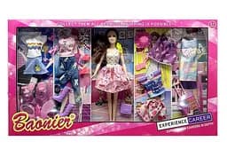 Кукла JJ 8691-7, гардероб, чемодан, обувь, шляпа, украшения, высота 30 см, в коробке (6982863243760)