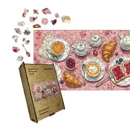 Деревянный пазл Сладкий Завтрак, А3, Деревянная коробка 200 элементов