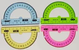 Транспортир 100 мм, тонований, SMART Line ZB.5641-99 ZiBi (4823078930255) МІКС - мініатюра 2