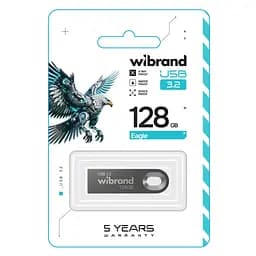 USB флеш накопичувач Wibrand 128GB Eagle Grey USB 3.2 Gen 1 (USB 3.0) (WI3.2/EA128U10G) - мініатюра 2