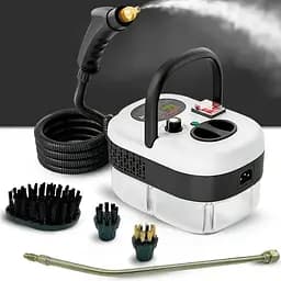 Ручний багатофункціональний пароочисник Steam Cleaner 2500W з набором додаткових насадок 9 в 1 Білий/Чорний - мініатюра 4
