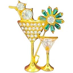 Брошь Коктейль желтый метал (158511297)