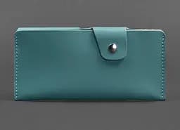 Женское кожаное портмоне-купюрник 8.0 бирюзовое