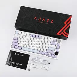 Ігрова механічна бездротова клавіатура AJAZZ AK820 Pro, Gift Switch, RGB, Hot-Swap, Rapid Trigger, Білий - мініатюра 3