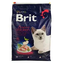 Сухий корм для стерилізованих котів Brit Premium by Nature Cat Sterilised з куркою 8 кг - мініатюра 2