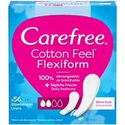 Ежедневные прокладки Carefree Cotton Feel Flexiform 56 шт.