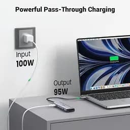 Док-станція USB3.2 Type-C --> HDMI 4K60Hz/2хUSB 3.0/2xUSB-C/SD/TF PD 100 Вт CM511 Ugreen - мініатюра 5