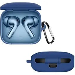 Чохол-накладка DK для OnePlus Buds 3 | Silicone Candy Friendly з карабіном (dark blue)