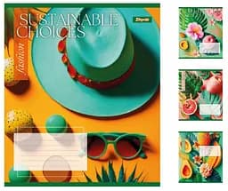 Тетради ученические 96 листов линия 1В Sustainable choices, 5 шт. в упаковке
