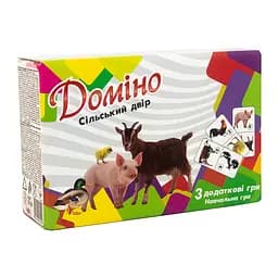 Настільна гра "Доміно Сільський двір" Strateg 30766 інструкція-розмальовка