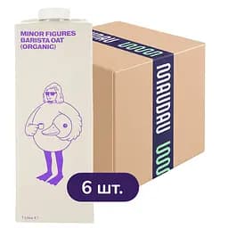 Упаковка вівсяного напою Minor Figures органічний для бариста 6 л (1 л x 6 шт.)