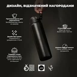 Пляшка для води ION8 металева вакуумна 920 мл Vacuum Insulated Black (I8TS1000BLK) - мініатюра 4