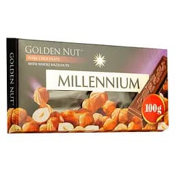 Чорний шоколад Millennium Gold з цілими лісовими горіхами 100 г (57583) - мініатюра 2