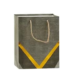 Пакет подарочный M 48899 18*10*23 см, ручка-шнурок (6900077488999) Серый