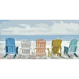 Картина за номерами Strateg ПРЕМІУМ Місця з видом на море Strateg розміром 50х25 см (WW049) 4823113861827