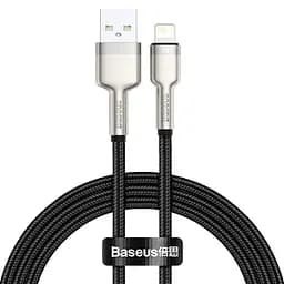 Кабель Baseus Cafule Metal Lightning 2.4A (1m) black (CALJK-A01)