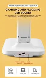 Настільна LED лампа для школяра Clover (Складана), Акумуляторна, USB порт, Сенсорна - мініатюра 3