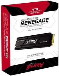 Накопичувач SSD 4TB Kingston Fury Renegade with Heatsink M.2 2280 PCIe 4.0 x4 NVMe 3D TLC (SFYRDK/4000G) - мініатюра 3