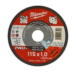 Диск відрізний для металу MILWAUKEE, SCS 41/115х1 PRO+, діаметр 115мм