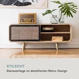 Стереосистема ретро Auna Belle Epoque Retro Stereo (10040054) Коричневий - мініатюра 6
