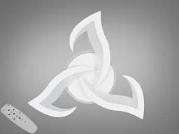 Потолочная светодиодная люстра A8146-3WHLED3COLDIM белая с пультом димером 45W