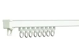 Карниз для штор профіль KS (у зборі) Білий з роликовими бігунками 175 см