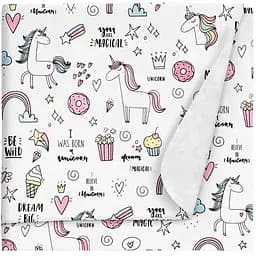 Пелюшки фланелеві Cosas Unicorn Sweet 100х120 см (FlannelDiapers_UnicornSweet_100x120)