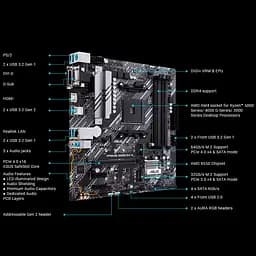 Материнська плата Asus Prime B550M-A (90MB14I0-M0EAY0) [93617] - мініатюра 9