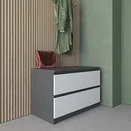Комод Vays R-19, 2 шухляди без ручок, ЛДСП, 80×40×53 см - для передпокою, спальні, вітальні - мініатюра 8