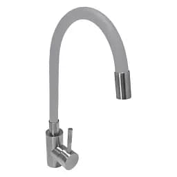 Смеситель для кухни Solone EZA4-F090GY гибкий силиконовый излив Серый 30412